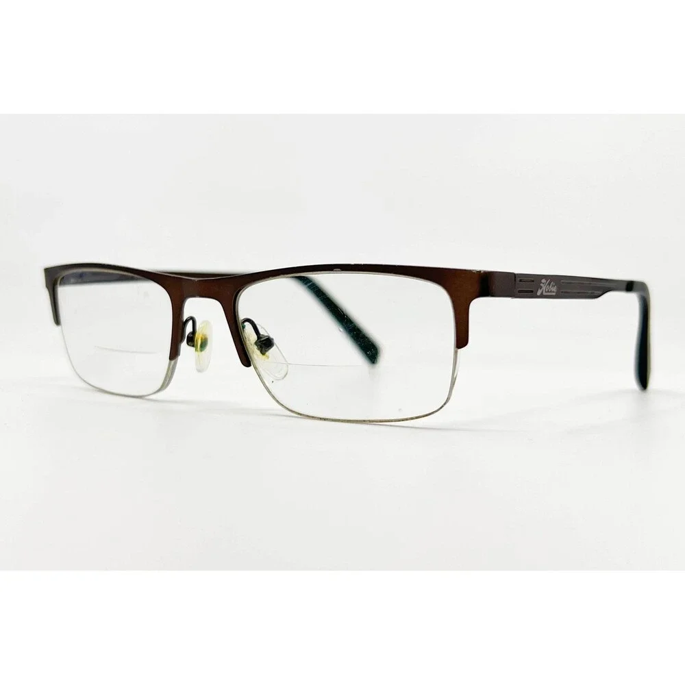 Hobie Eyeglasses Mens Brown Semi-Rimless Rectangular HO6002U 50-18-135
